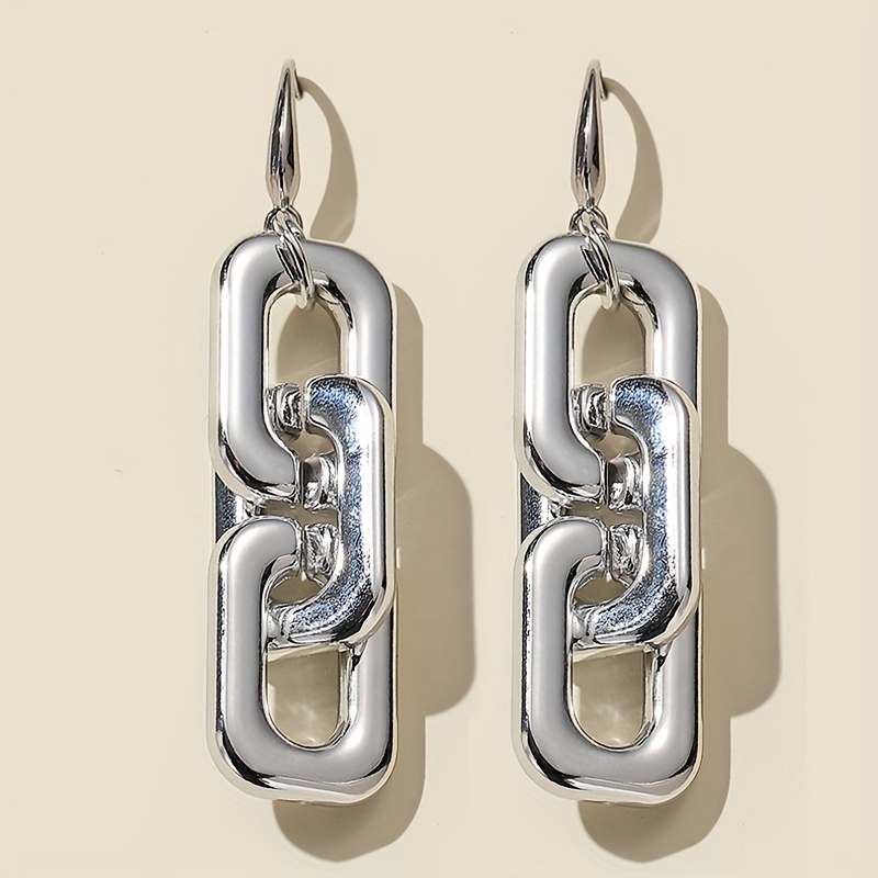 Minimalist Geometric Hoop Earrings Durable Metal Timeless Accessory